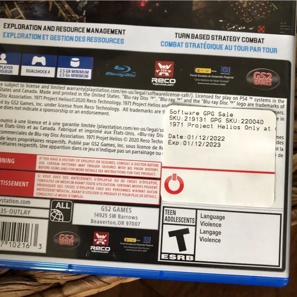 PS4 1971 Project Helios video Game